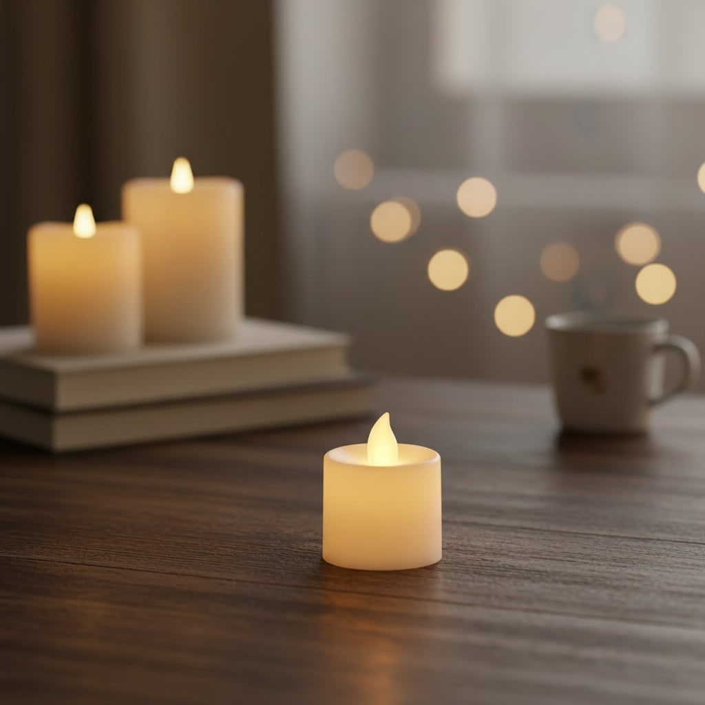 Thermabuild | Halloween Battery Powered LED Fake Candles with Flickering Flame and Wavy Edge for Party Decoration