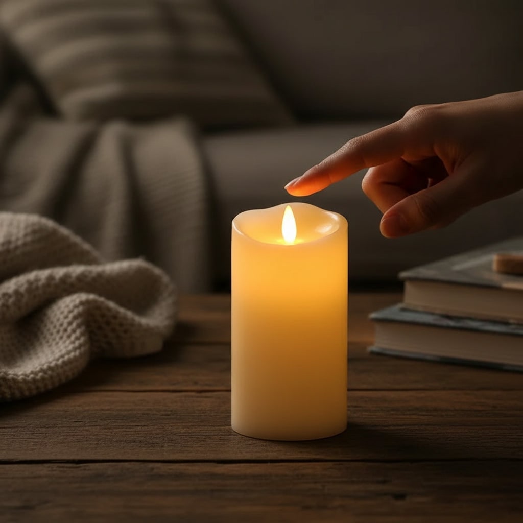 Thermabuild | Halloween Battery Powered LED Fake Candles with Flickering Flame and Wavy Edge for Party Decoration