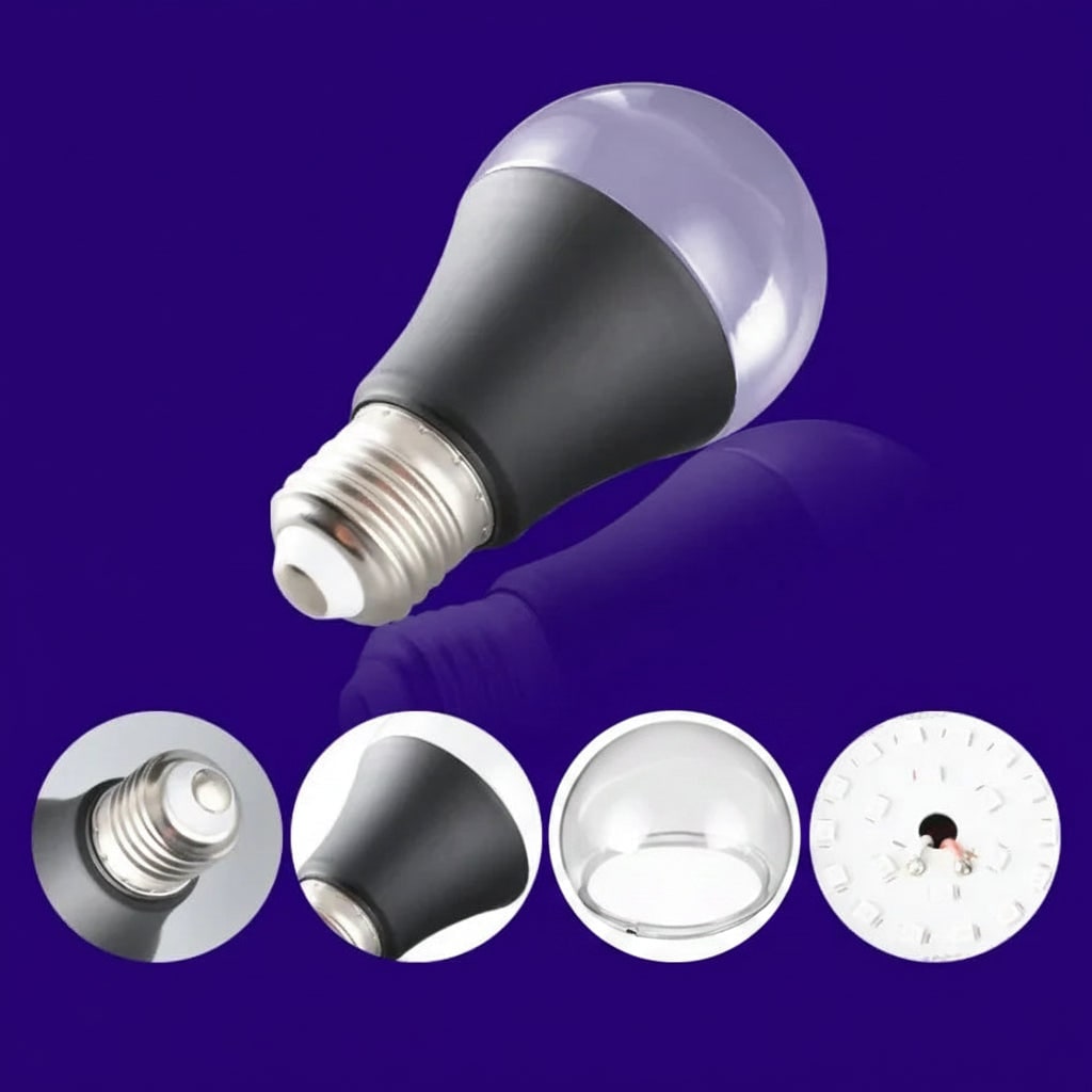 Thermabuild | Halloween Blacklight Bulb LED UV Glow Effect A19 for Party Decoration and Haunted House E26