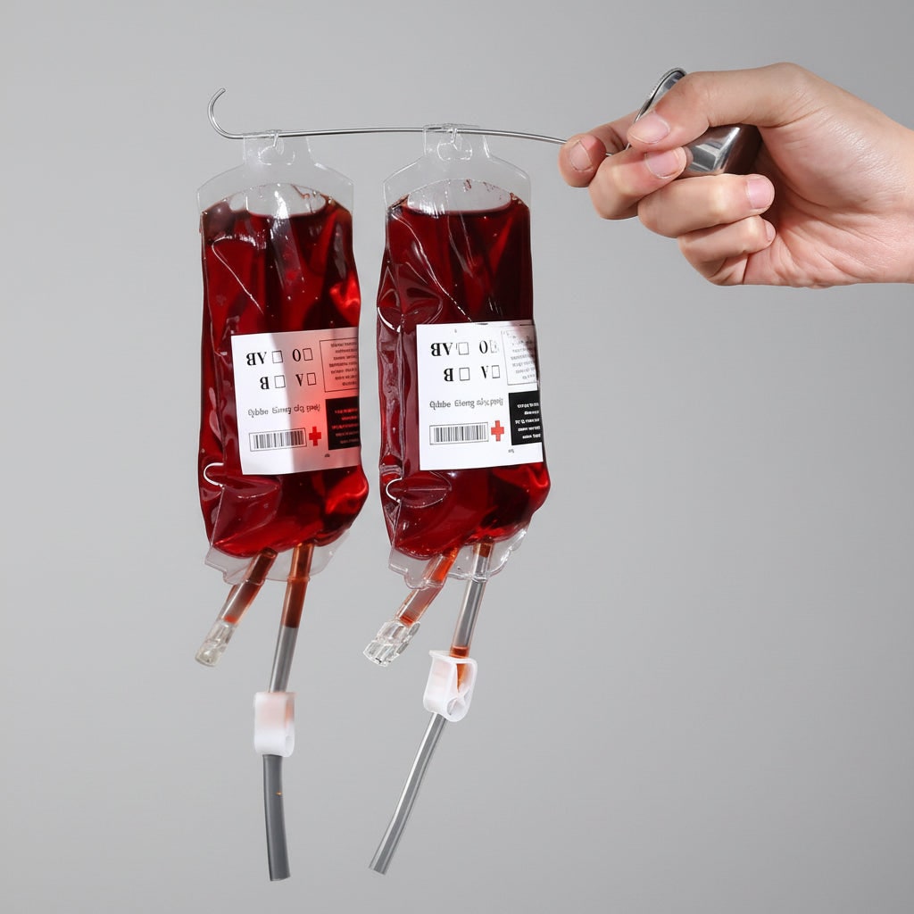Thermabuild | Halloween Blood Bags Drink Pouches with Syringe for Party Decorations and Haunted House Props