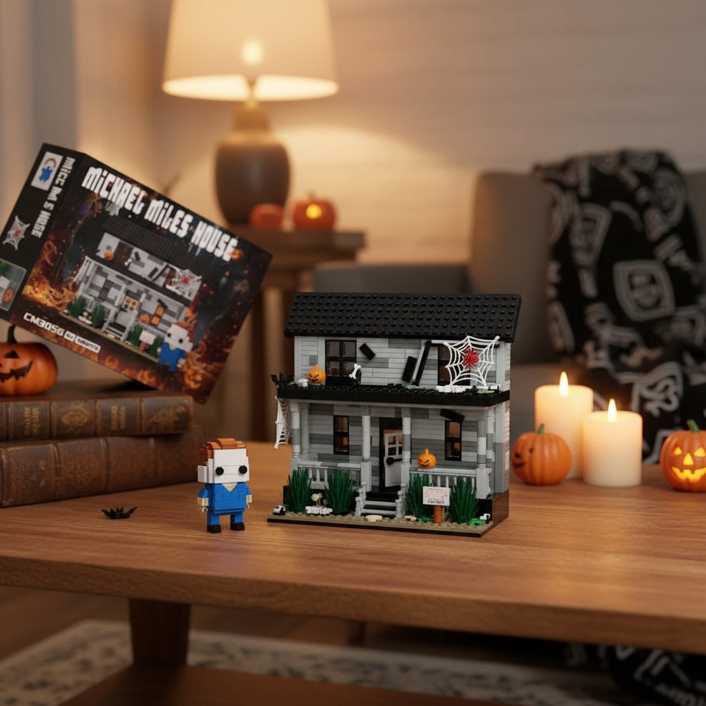 Thermabuild | Halloween Building Blocks Magnetic Toy Set Haunted House and Mini Figure for Children