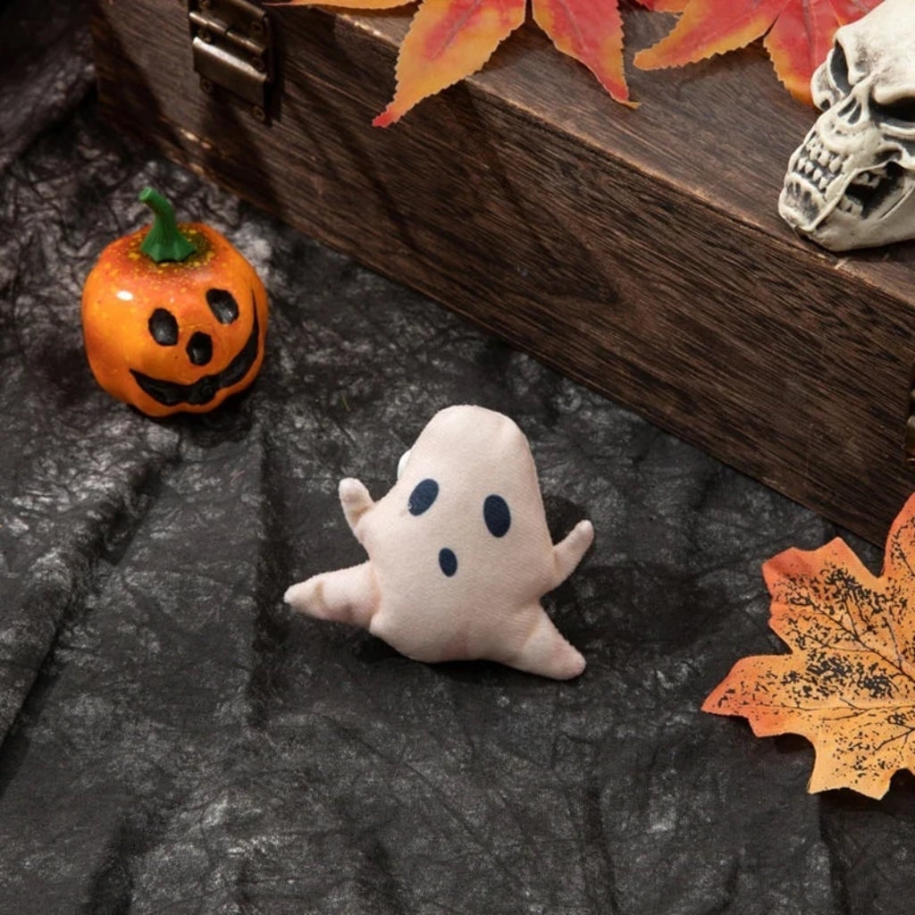 Thermabuild | Halloween Cat Toys for Interactive Plush Play with Catnip Ghost and Pumpkin Designs Biting