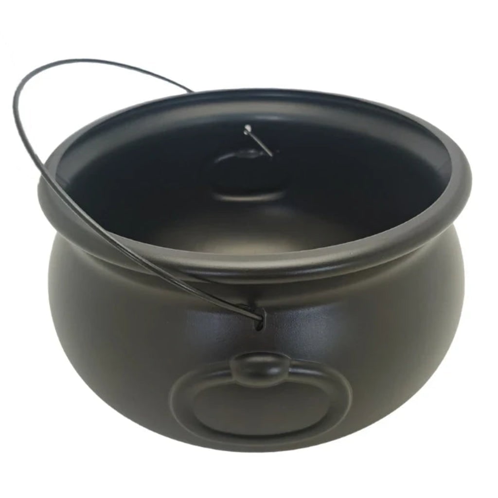 Thermabuild | Halloween Cauldron Decoration with Wire Handle for Trick or Treat Party Display