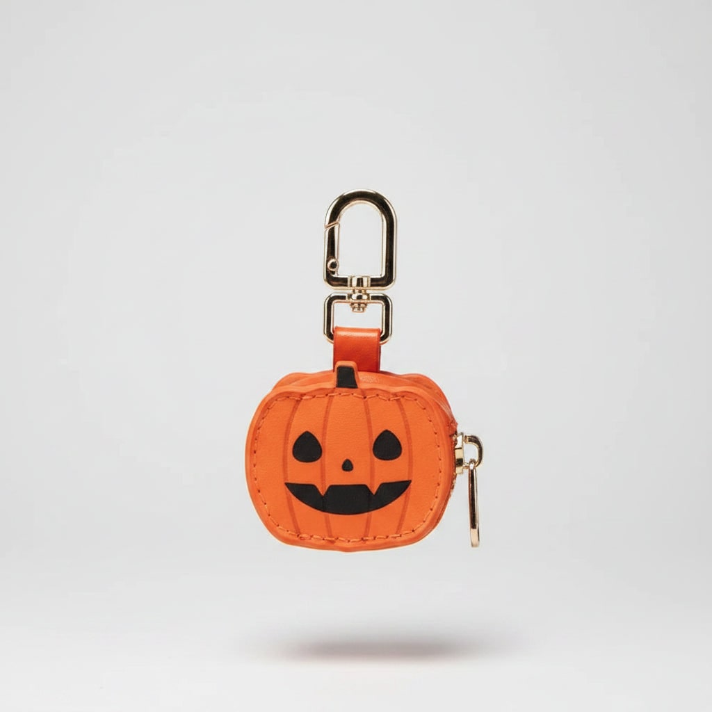 Thermabuild | Halloween Coin Purse Keychain with Key Holder and Zippered Faux Leather Pouch