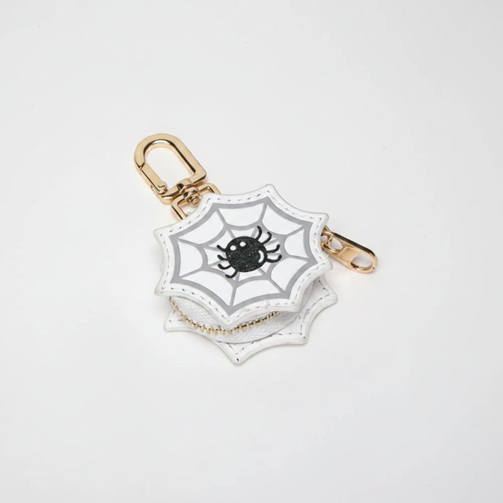 Thermabuild | Halloween Coin Purse Keychain with Key Holder and Zippered Faux Leather Pouch