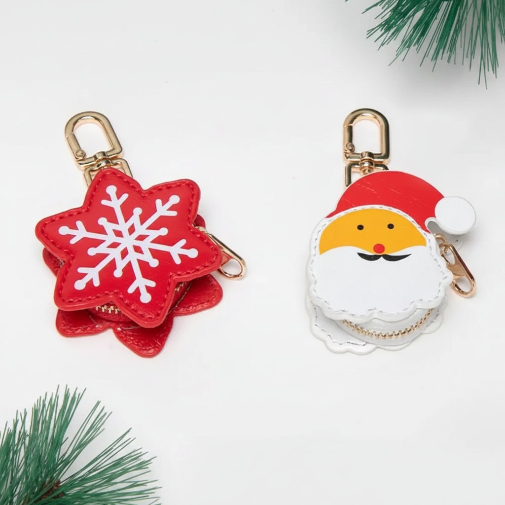Thermabuild | Halloween Coin Purse Keychain with Key Holder and Zippered Faux Leather Pouch