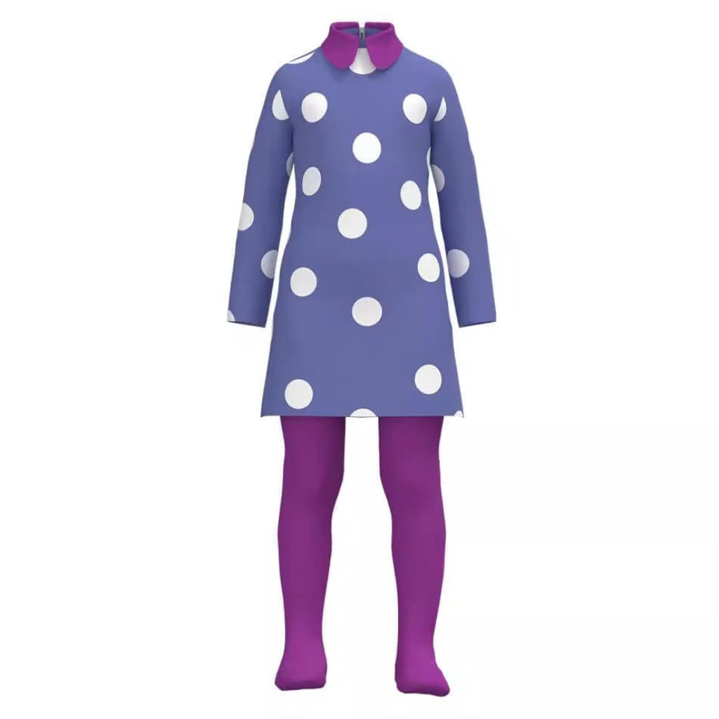 Thermabuild | Halloween Cosplay Costume Character Dress with Polka Dot Pattern flying boy Collar