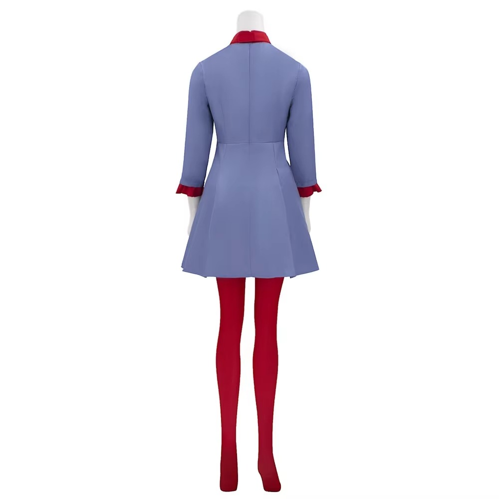Thermabuild | Halloween Cosplay Costume Outfit Anime Dress with Red Bow and Tights for Party Events