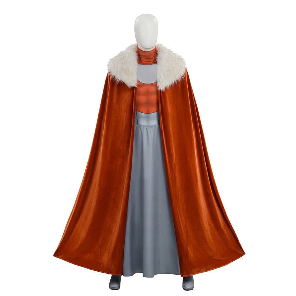 Thermabuild | Halloween Cosplay Costume Set with Sci-Fi Armor Print Skirt and Cape