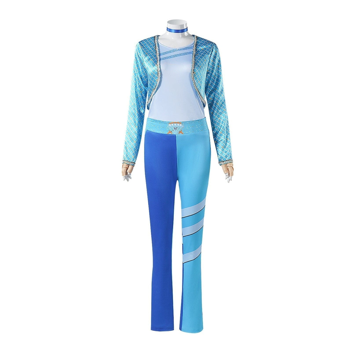 Thermabuild | Halloween Cosplay Costume with Cropped Jacket and Fingerless Gloves Sailor