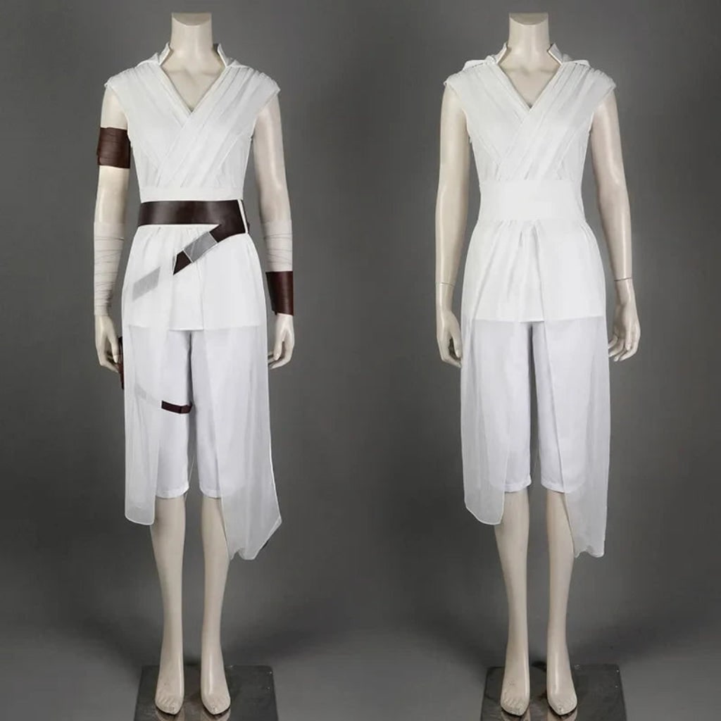 Thermabuild | Halloween Cosplay Costume with Draped Tunic Cropped Pants and Faux-Leather Belt