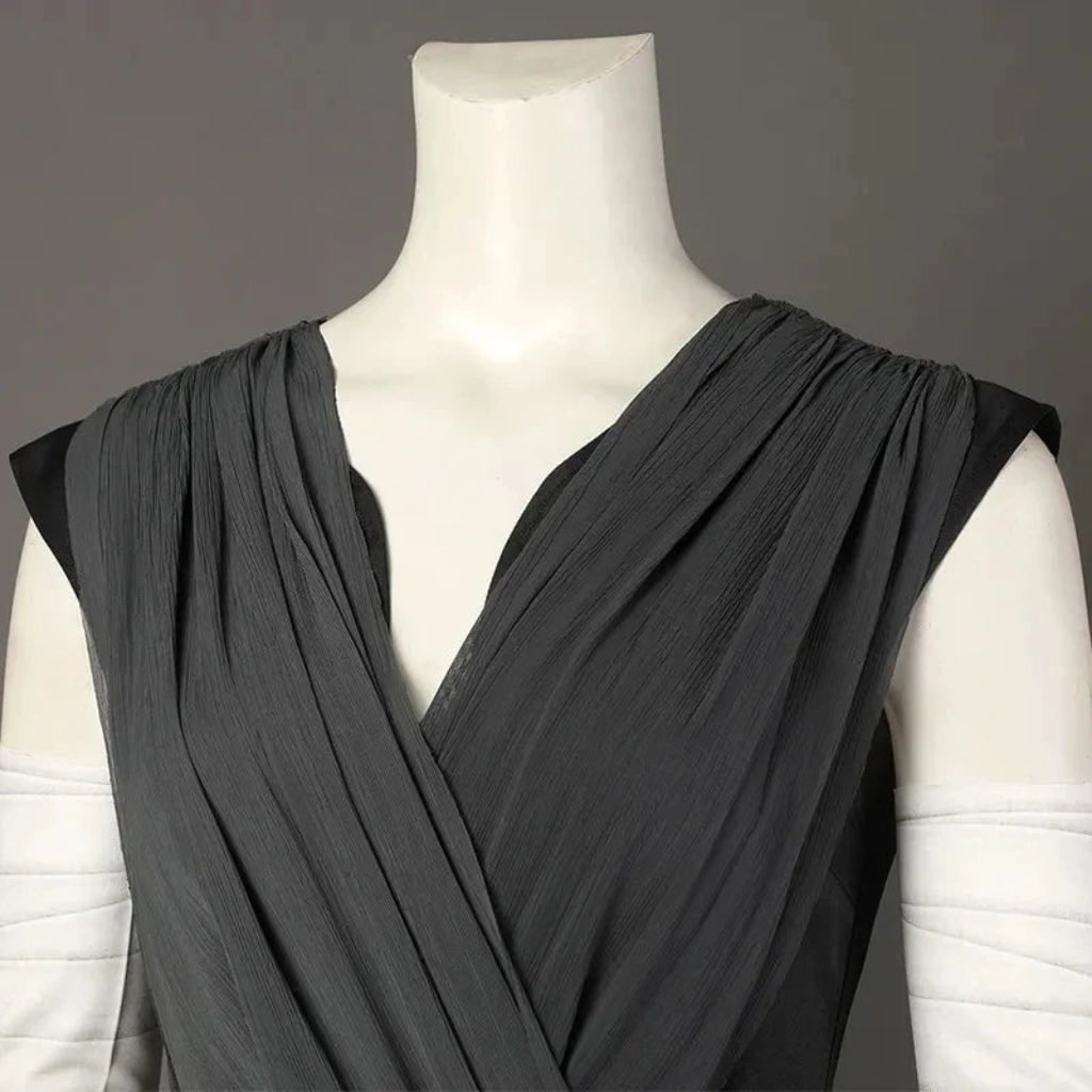 Thermabuild | Halloween Cosplay Costume with Draped Tunic Cropped Pants and Faux-Leather Belt