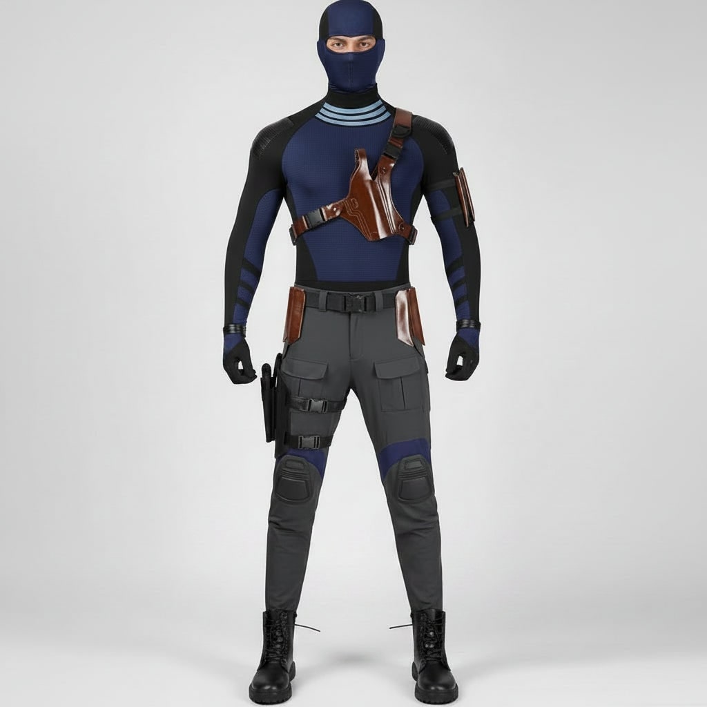 Thermabuild | Halloween Cosplay Superhero Costume Set with Tactical Mask Harness and Gloves