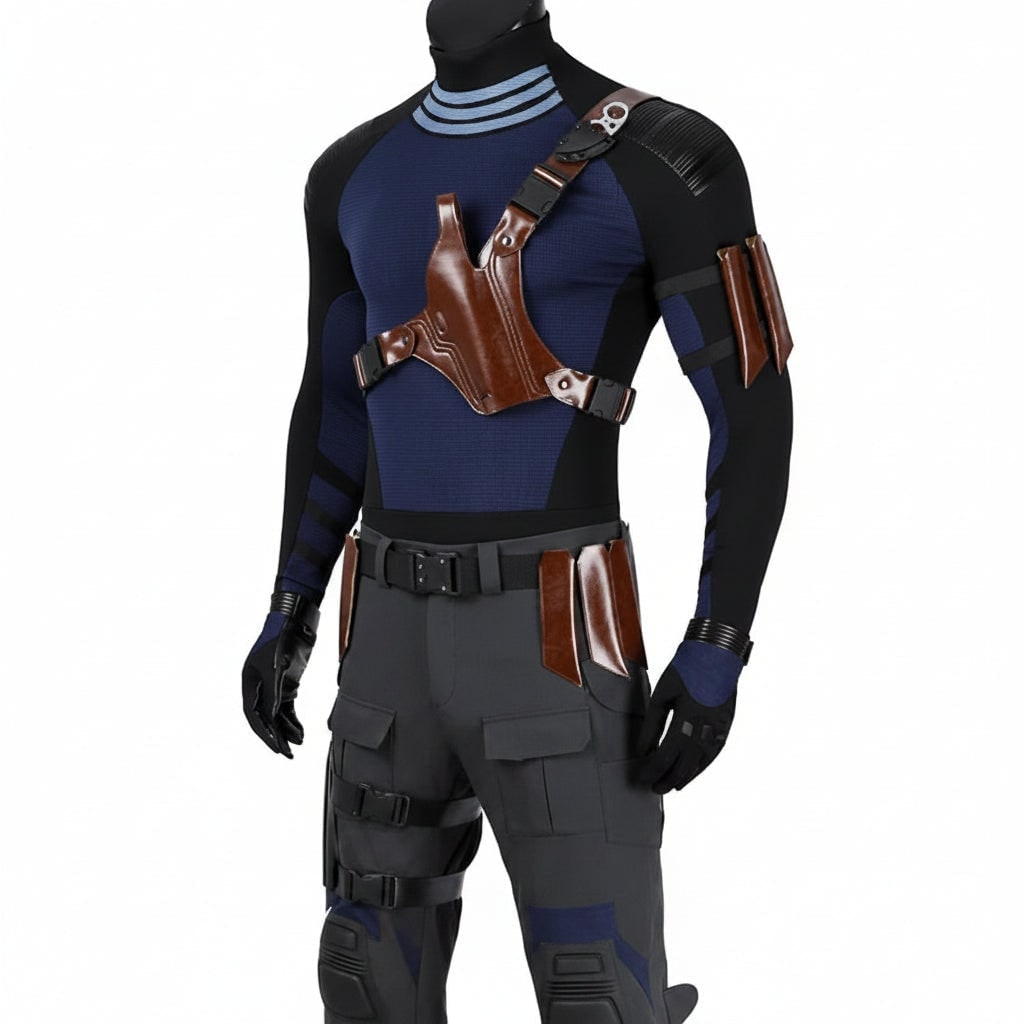 Thermabuild | Halloween Cosplay Superhero Costume Set with Tactical Mask Harness and Gloves