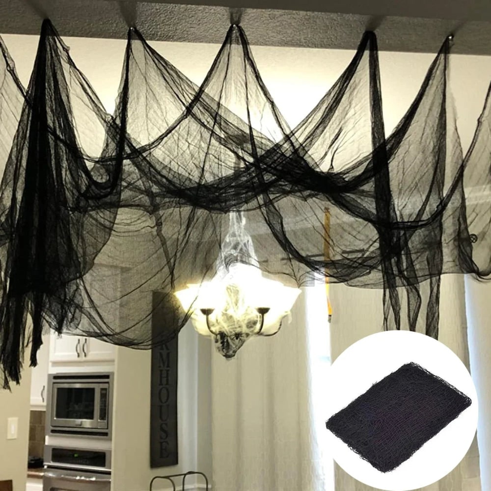 Thermabuild | Halloween Creepy Black Gauze Cloth Decoration for Haunted House Party Prop