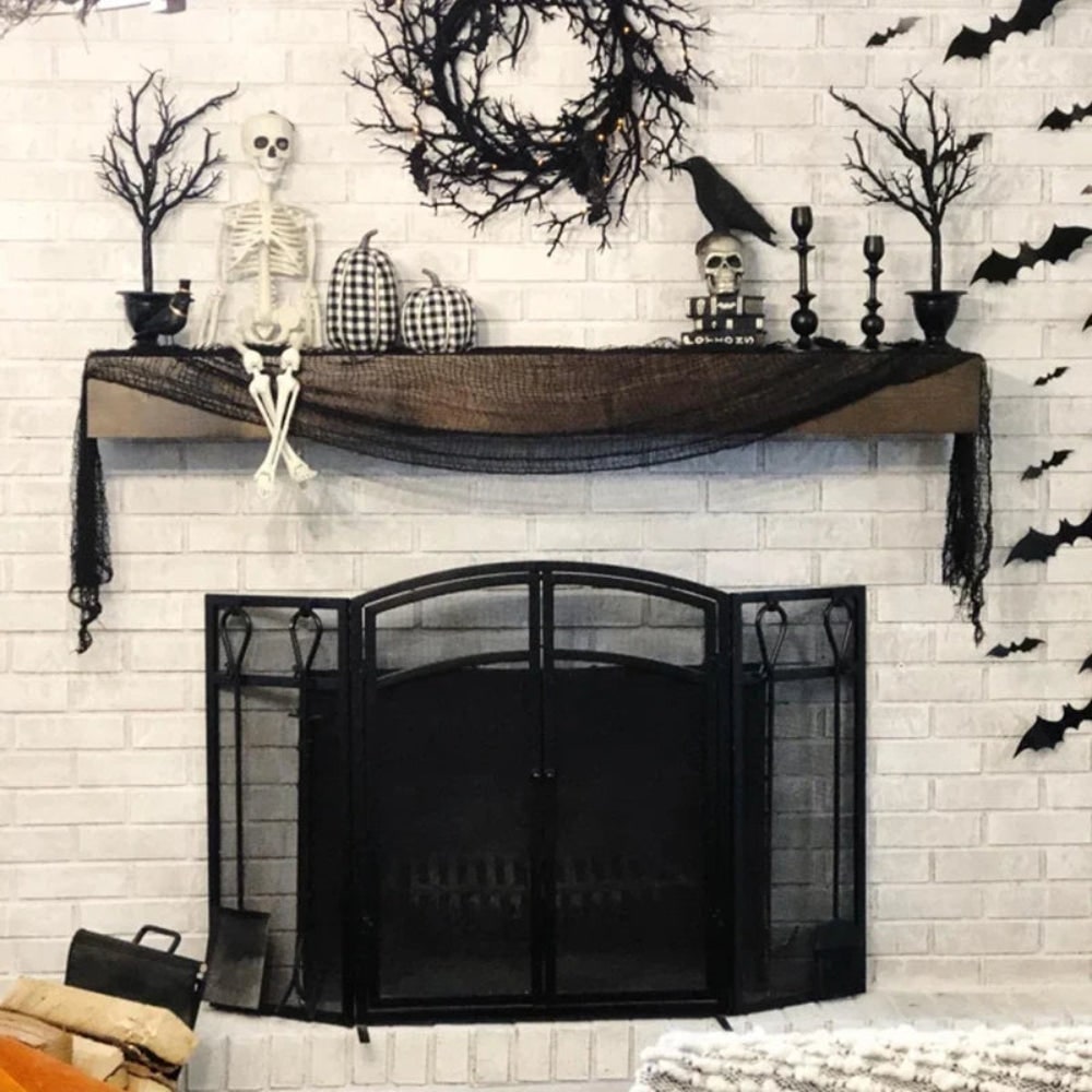 Thermabuild | Halloween Creepy Black Gauze Cloth Decoration for Haunted House Party Prop