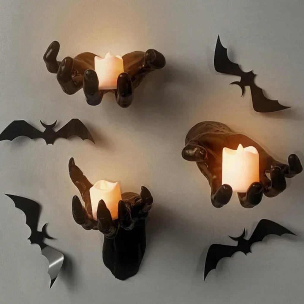 Thermabuild | Halloween Creepy Hand Wall Candle Holder and Candlestick Stand for Gothic Decoration