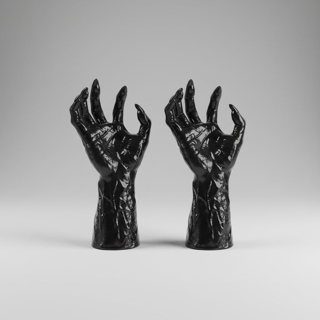 Thermabuild | Halloween Creepy Hand Wall Decor Candle Holder with Textured Gothic Design Large Canvas Art