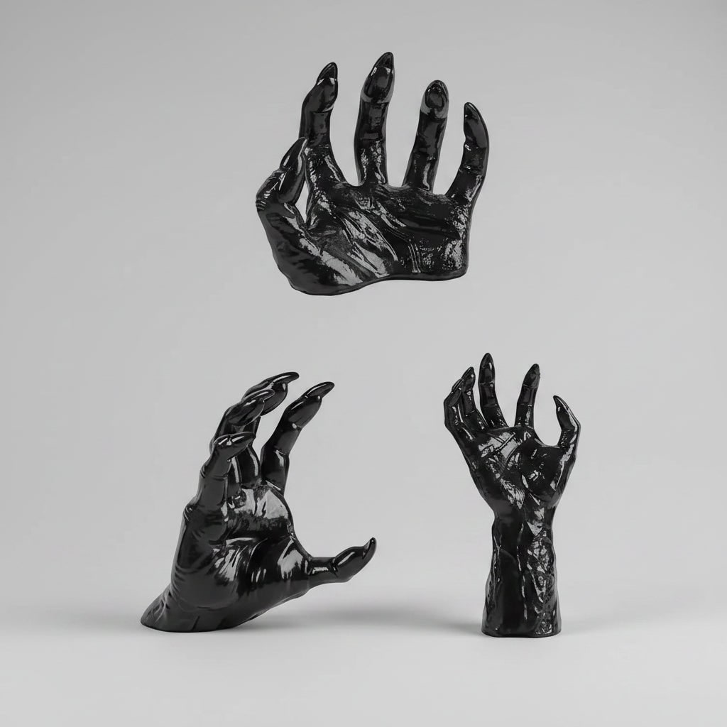 Thermabuild | Halloween Creepy Hand Wall Decor Candle Holder with Textured Gothic Design Large Canvas Art