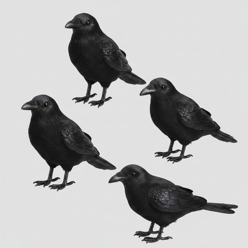 Thermabuild | Halloween Crow Decorations Fake Black Artificial for Yard Haunted House Party Decor