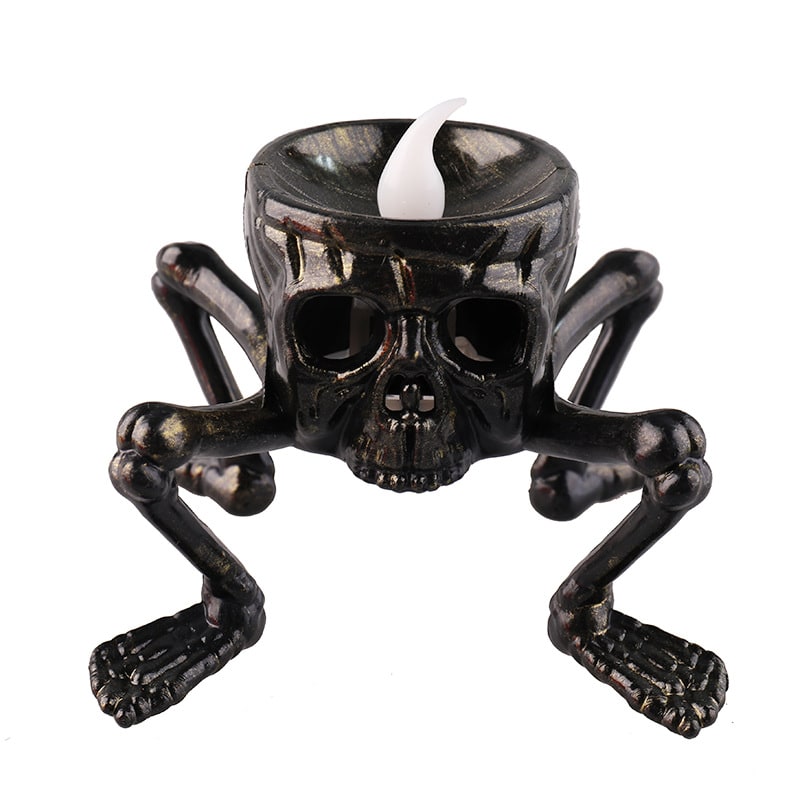 Thermabuild | Halloween Decorations Flameless LED Candles Battery Operated and Skeleton Hand Prop T Light