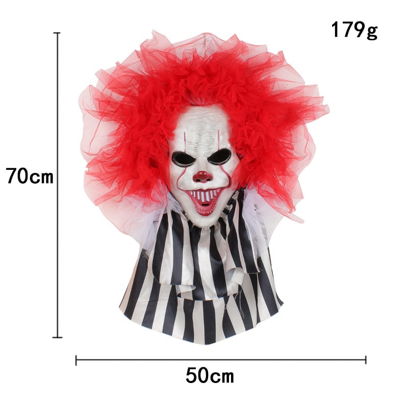 Thermabuild | Halloween Decorations Outdoor Door Hanger Scary Clown Wreath Front Decor Lights