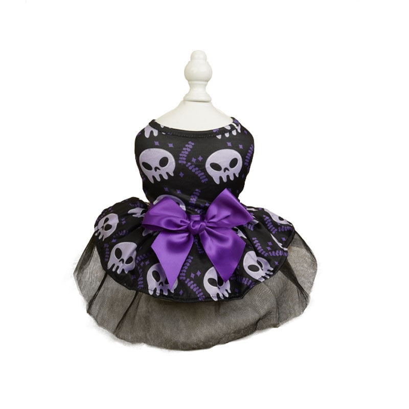 Thermabuild | Halloween Dog Costume Dress with Tutu Skirt Satin Bow and Outfits for Pet Apparel