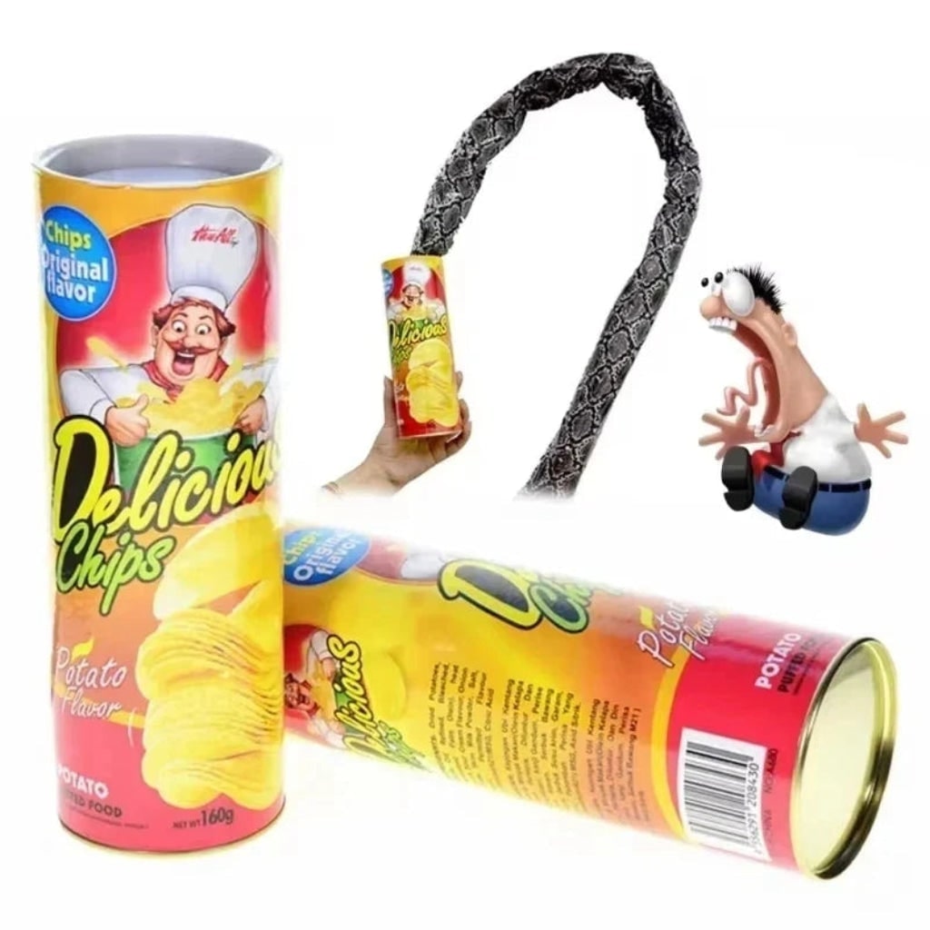 Thermabuild | Halloween Fake Prank Snake in a Can Gag Toy with Spring-Loaded Jump and Realistic Snakeskin