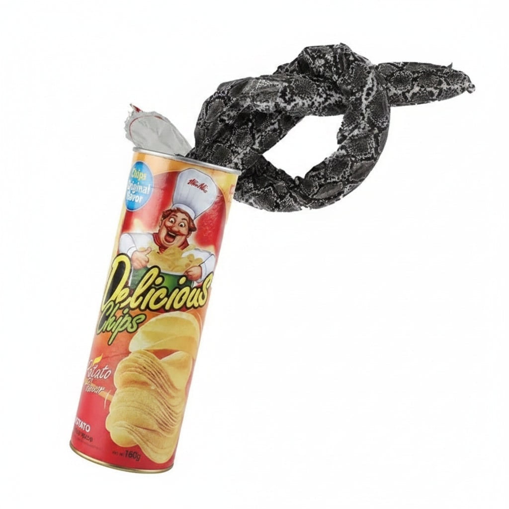 Thermabuild | Halloween Fake Prank Snake in a Can Gag Toy with Spring-Loaded Jump and Realistic Snakeskin