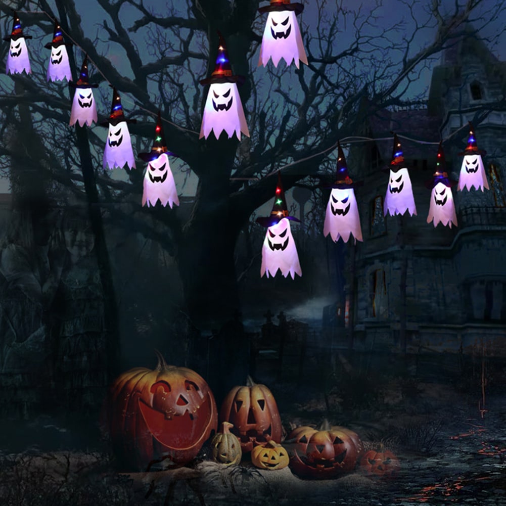 Thermabuild | Halloween Ghost Decoration Light with Hanging and LED String for Party Decor