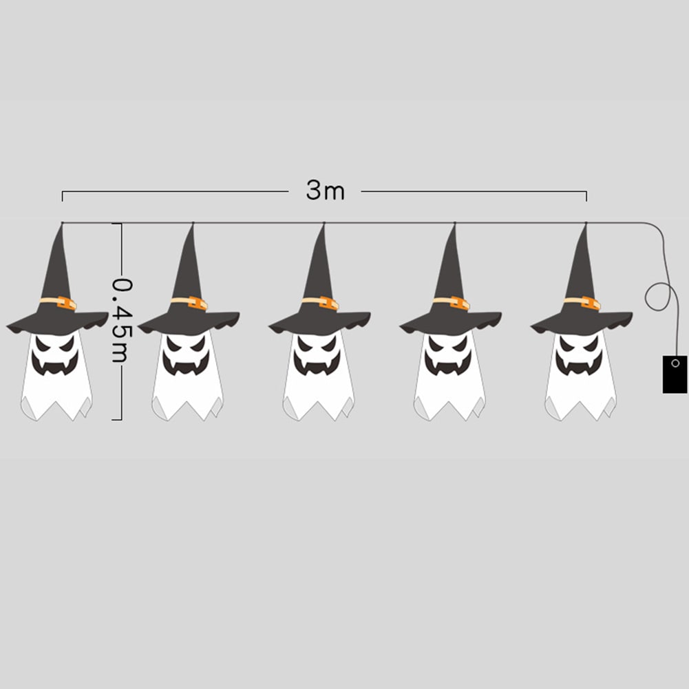 Thermabuild | Halloween Ghost Decoration Light with Hanging and LED String for Party Decor