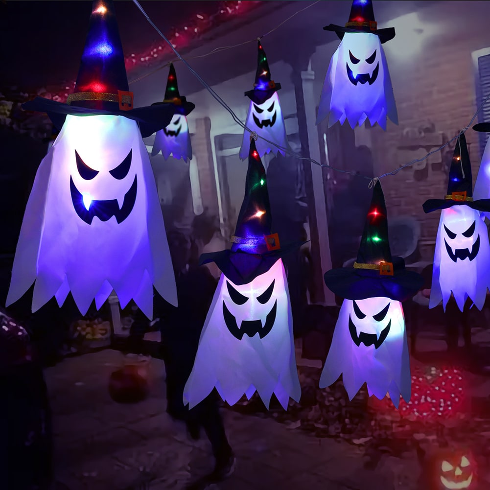 Thermabuild | Halloween Ghost Decoration Light with Hanging and LED String for Party Decor