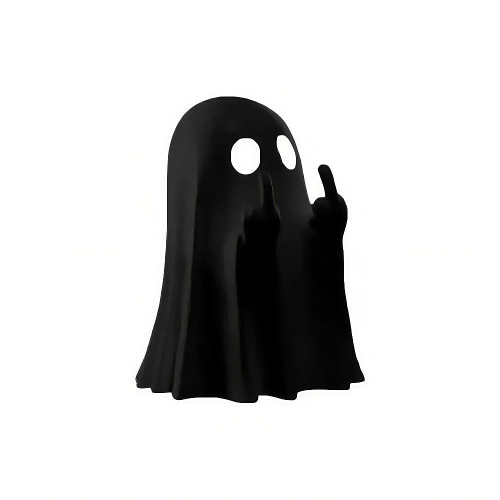 Thermabuild | Halloween Ghost Decorations Figurine with Middle Finger Gesture Tabletop Statue for Party
