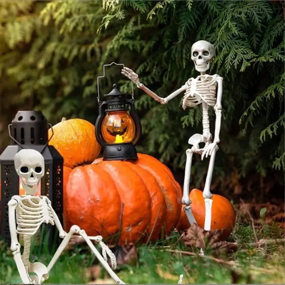 Thermabuild | Halloween Giant Skeleton Decoration with Poseable Joints for Party and Outdoor Haunted House Display