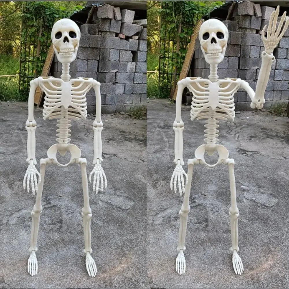 Thermabuild | Halloween Giant Skeleton Decoration with Poseable Joints for Party and Outdoor Haunted House Display
