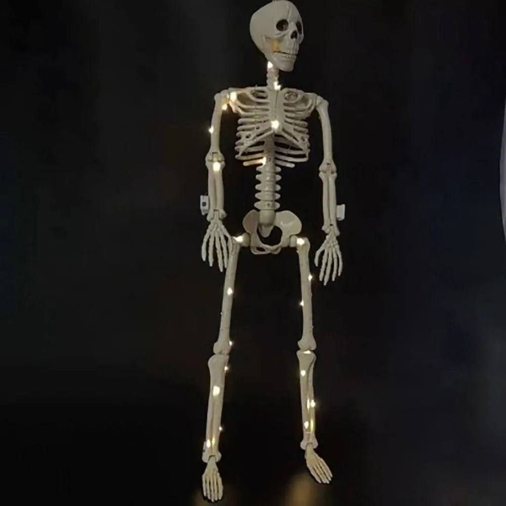 Thermabuild | Halloween Giant Skeleton Decoration with Poseable Joints for Party and Outdoor Haunted House Display