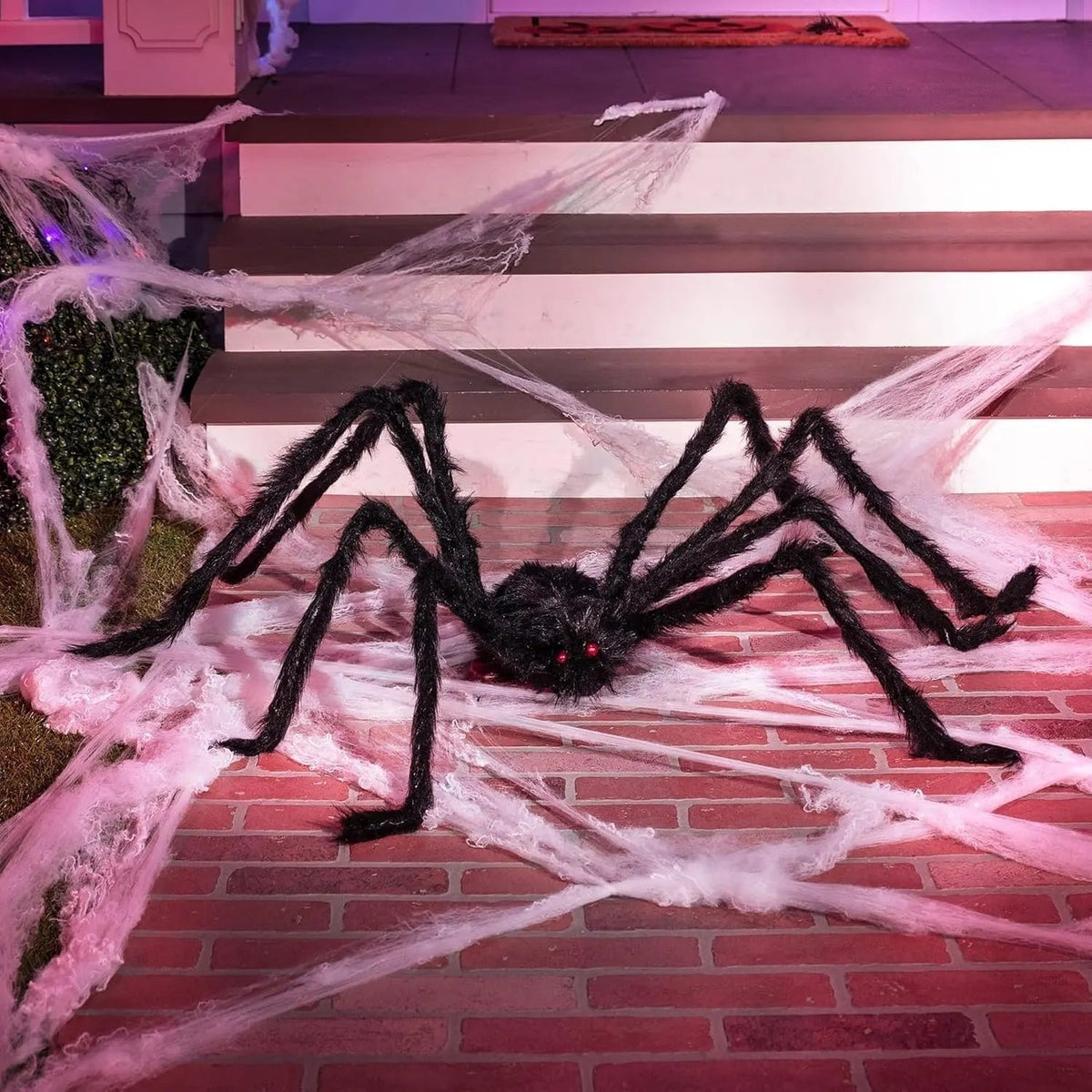 Thermabuild | Halloween Giant Spider Decoration with Poseable Legs for Outdoor Party Decor Large