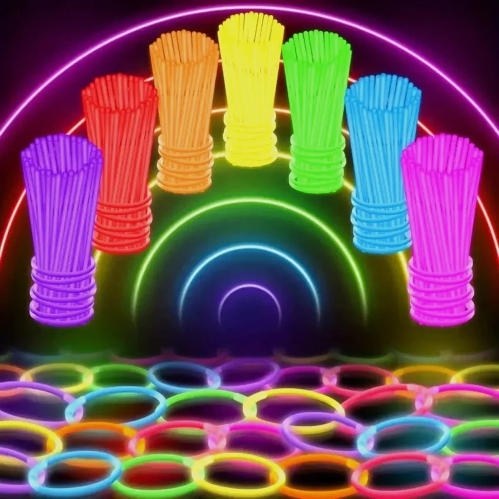 Thermabuild | Halloween Glow Sticks Light for Party That in the Dark with Connectors for Bracelets and Necklaces