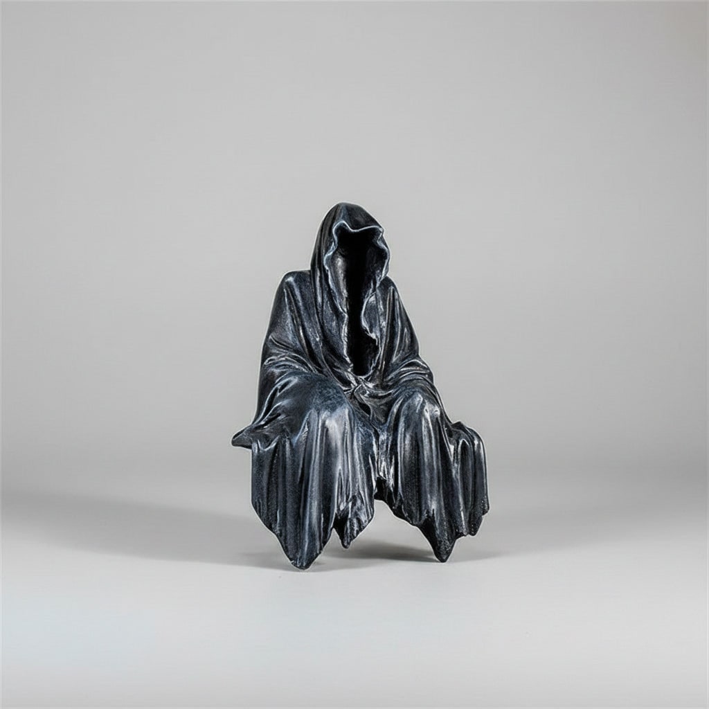 Thermabuild | Halloween Grim Reaper Statue Spooky Gothic Resin Decoration for Haunted House Party