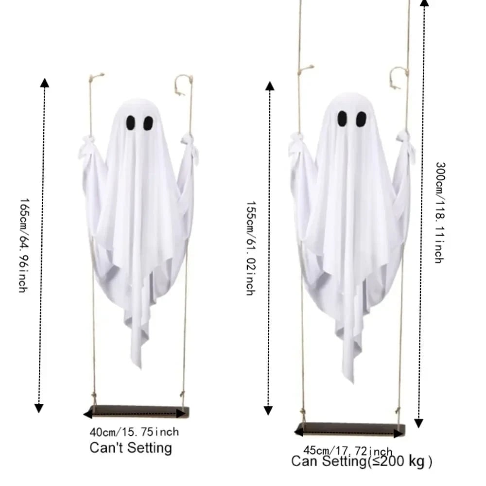 Thermabuild | Halloween Hanging Ghost Decoration with LED Light Remote Control for Large Outdoor Yard Party