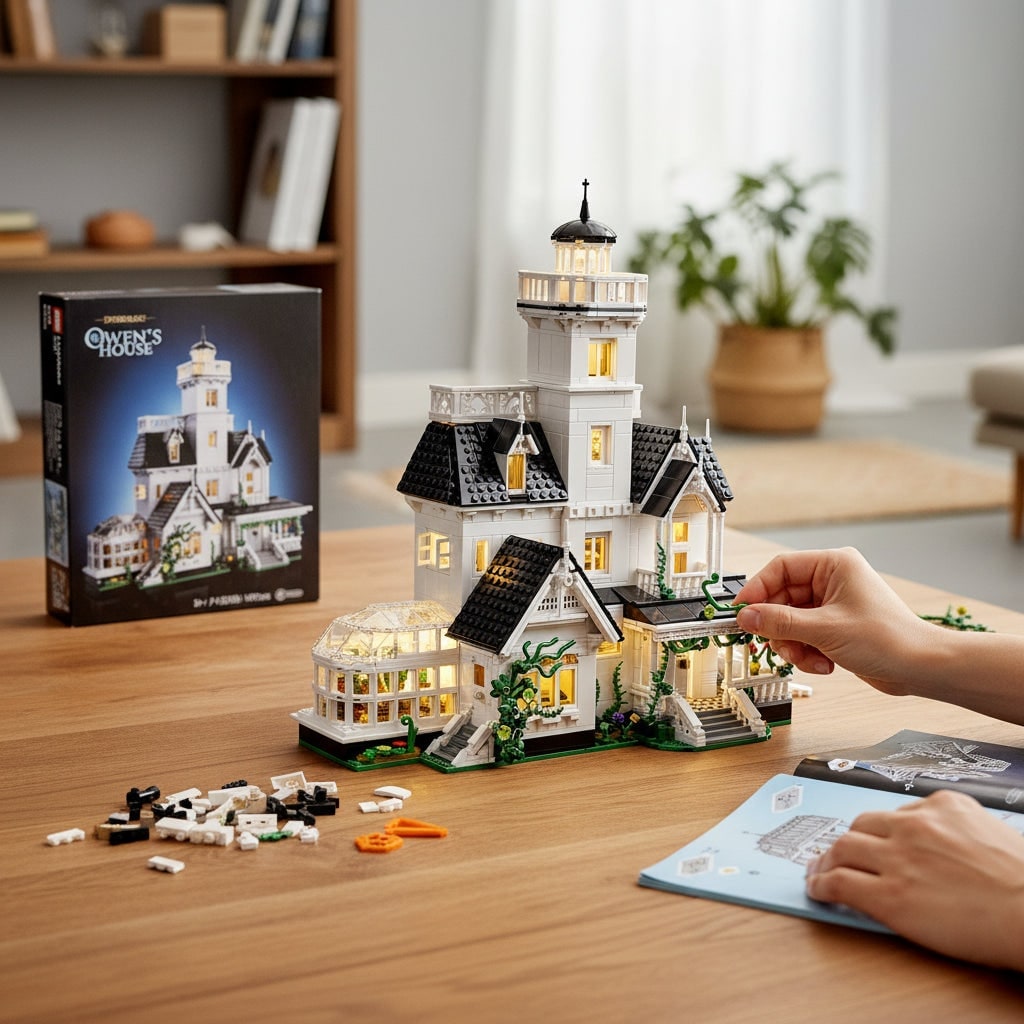 Thermabuild | Halloween Haunted House Building Block Set with LED Lights