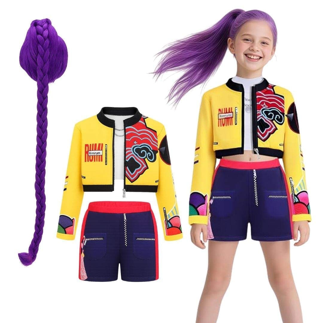 Thermabuild | Halloween Hip Hop Dance Costume with Crop Top Shorts and Joggers for Party Performance Wear