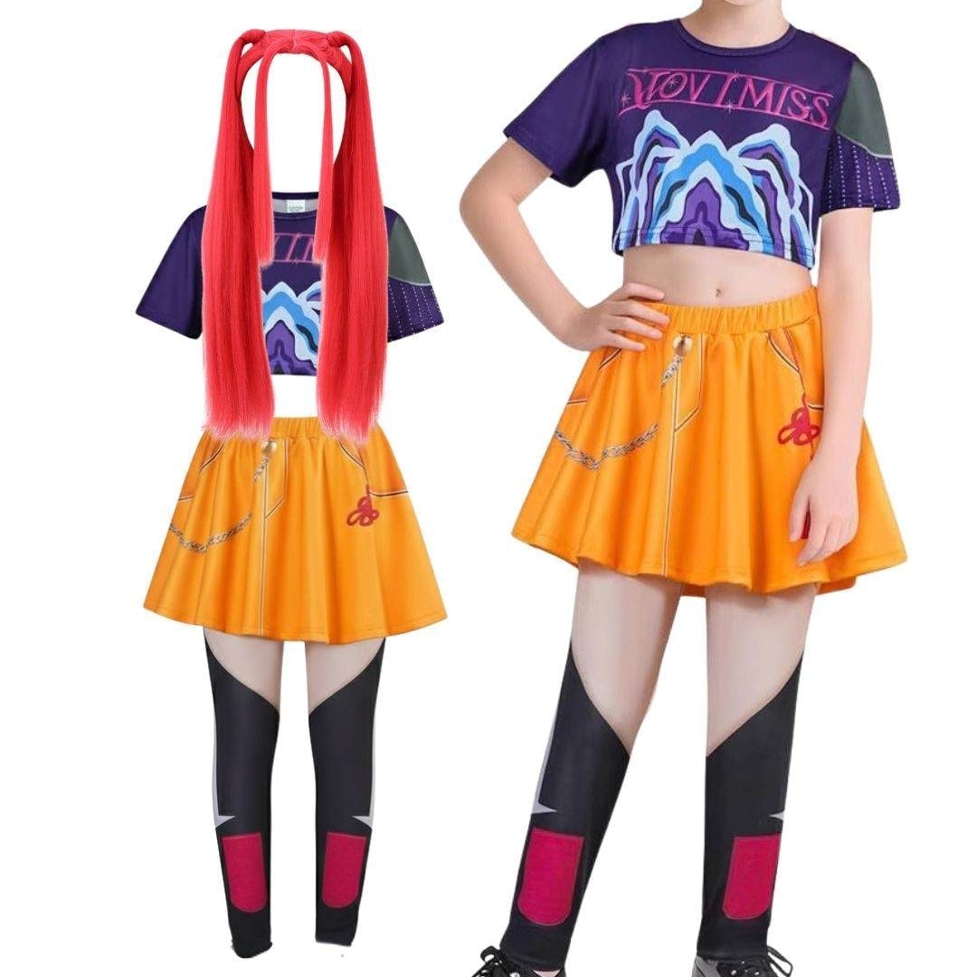 Thermabuild | Halloween Hip Hop Dance Costume with Crop Top Shorts and Joggers for Party Performance Wear