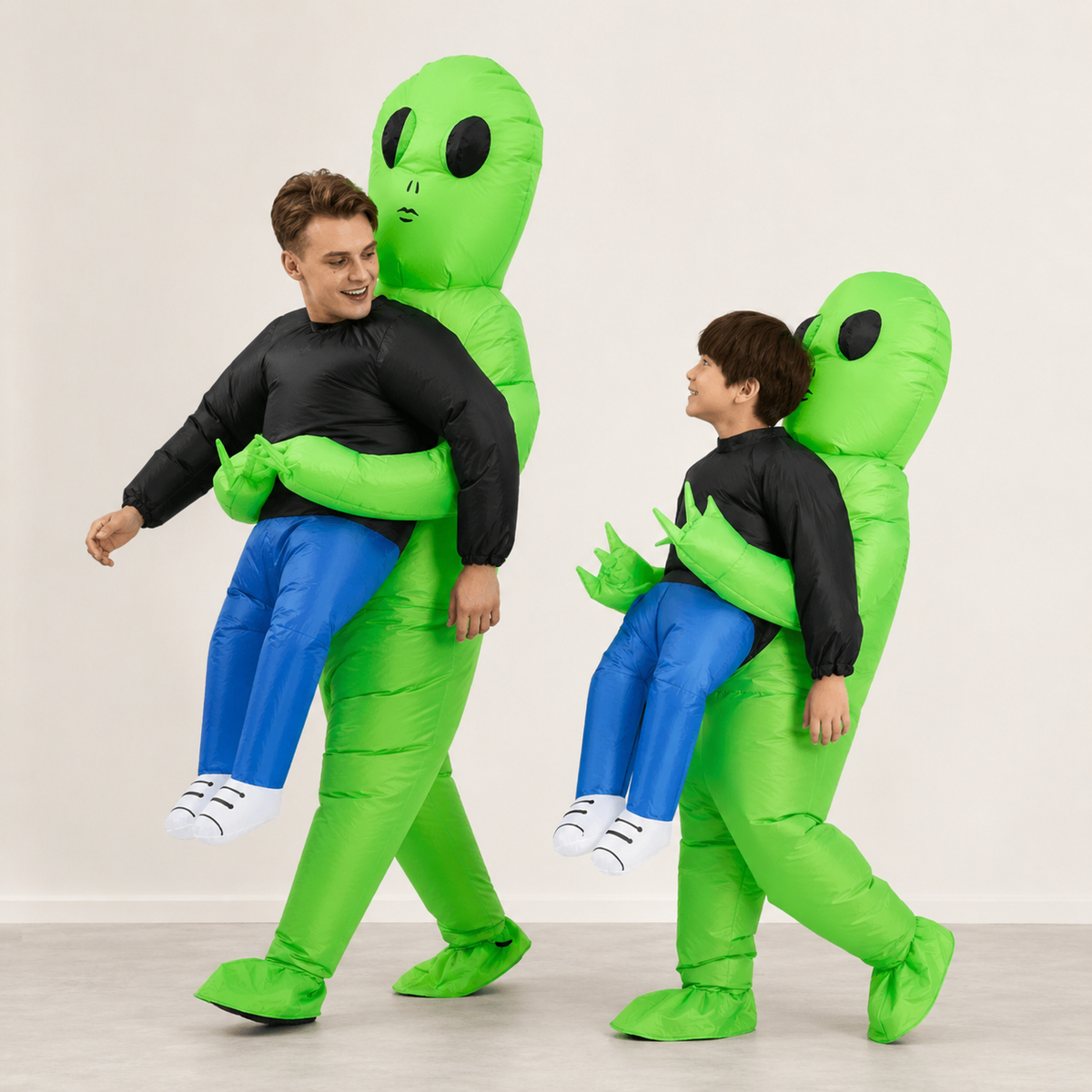 Thermabuild | Halloween Inflatable Alien Costume Blow Up Party Outfit with Built-In Fan