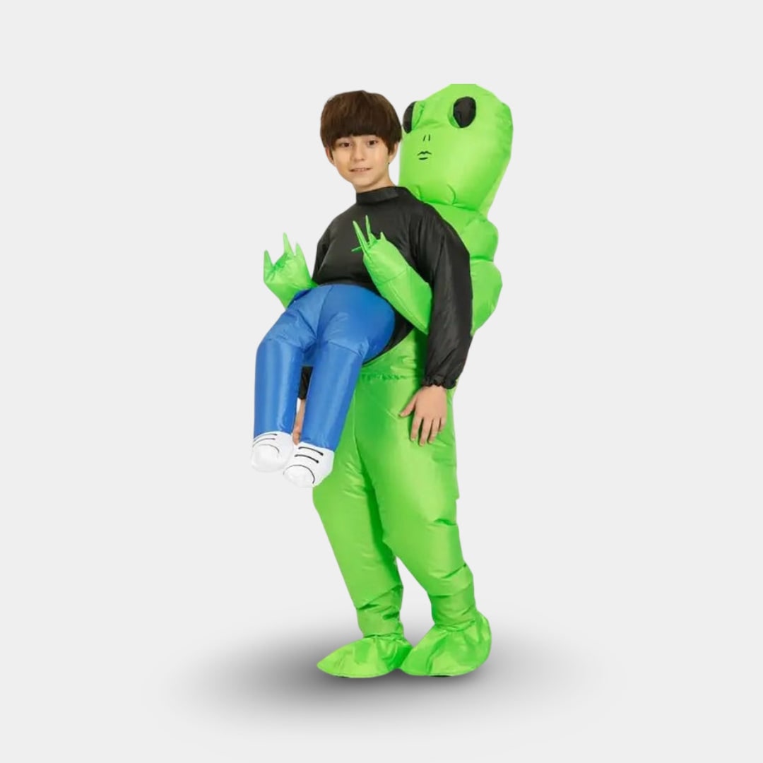 Thermabuild | Halloween Inflatable Alien Costume Blow Up Party Outfit with Built-In Fan