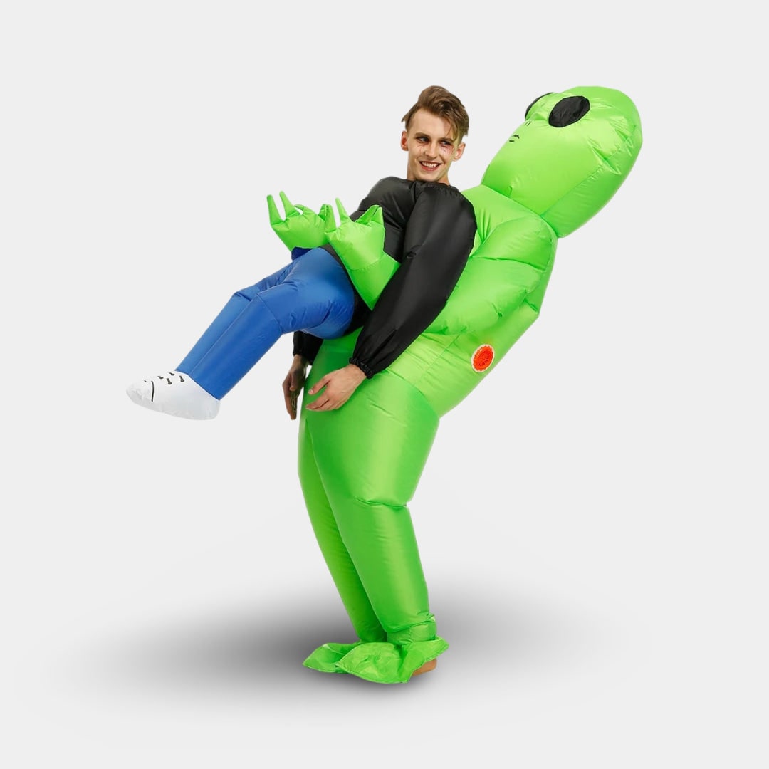 Thermabuild | Halloween Inflatable Alien Costume Blow Up Party Outfit with Built-In Fan