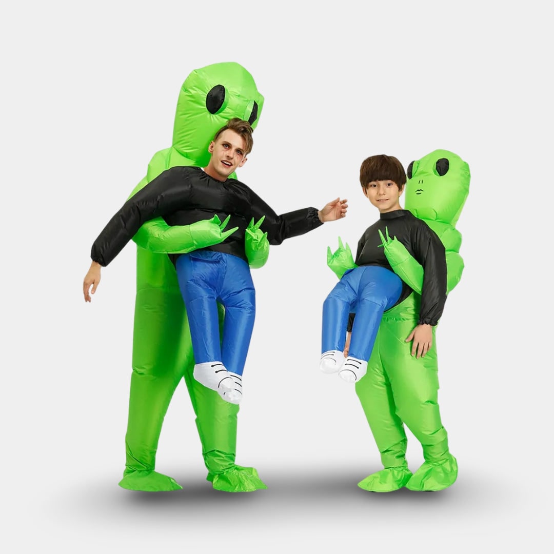 Thermabuild | Halloween Inflatable Alien Costume Blow Up Party Outfit with Built-In Fan