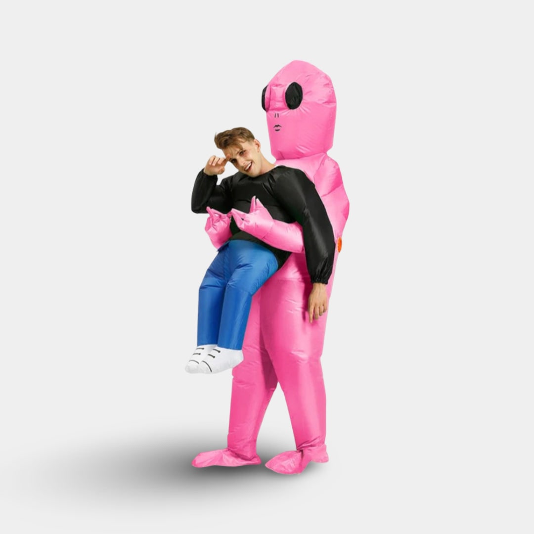 Thermabuild | Halloween Inflatable Alien Costume Blow Up Party Outfit with Built-In Fan