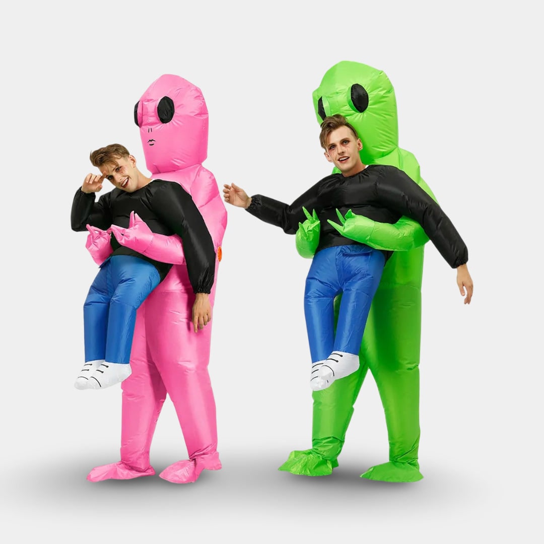 Thermabuild | Halloween Inflatable Alien Costume Blow Up Party Outfit with Built-In Fan