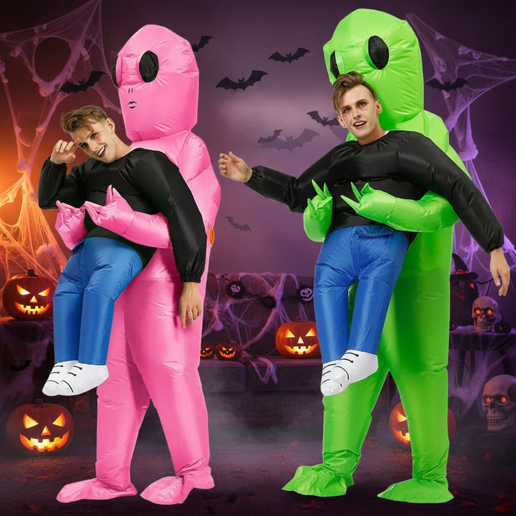 Thermabuild | Halloween Inflatable Alien Costume with Dangling Legs and Air Blower Fan